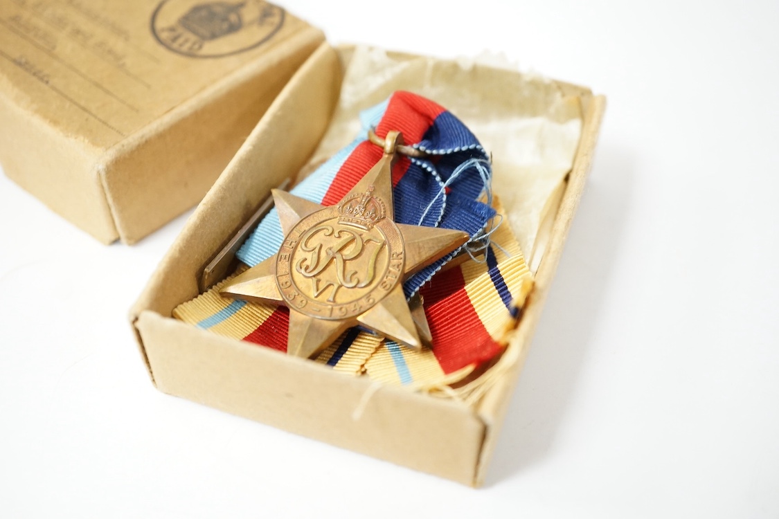 Eleven mainly WWII medals, including